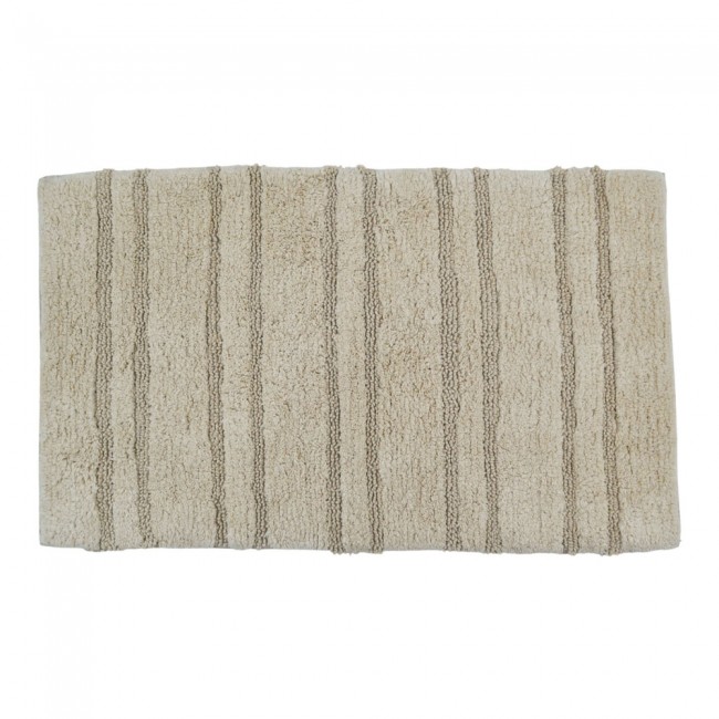 Χαλί μπάνιου από βαμβάκι σε χρώμα μπεζ 50x80