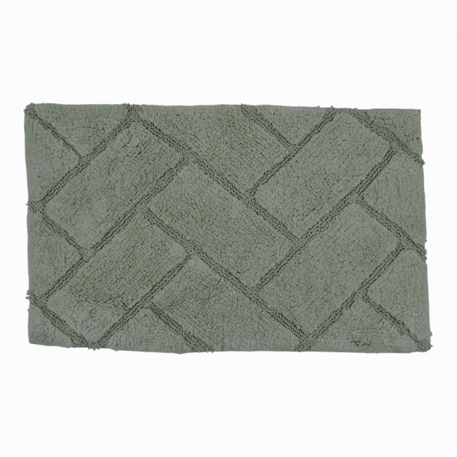 Χαλί μπάνιου από βαμβάκι σε χρώμα πράσινο 50x80