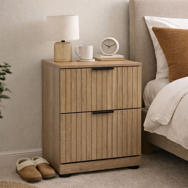 Κομοδίνο με συρτάρι από mdf σε ψρώμα φυσικό 40x30x44