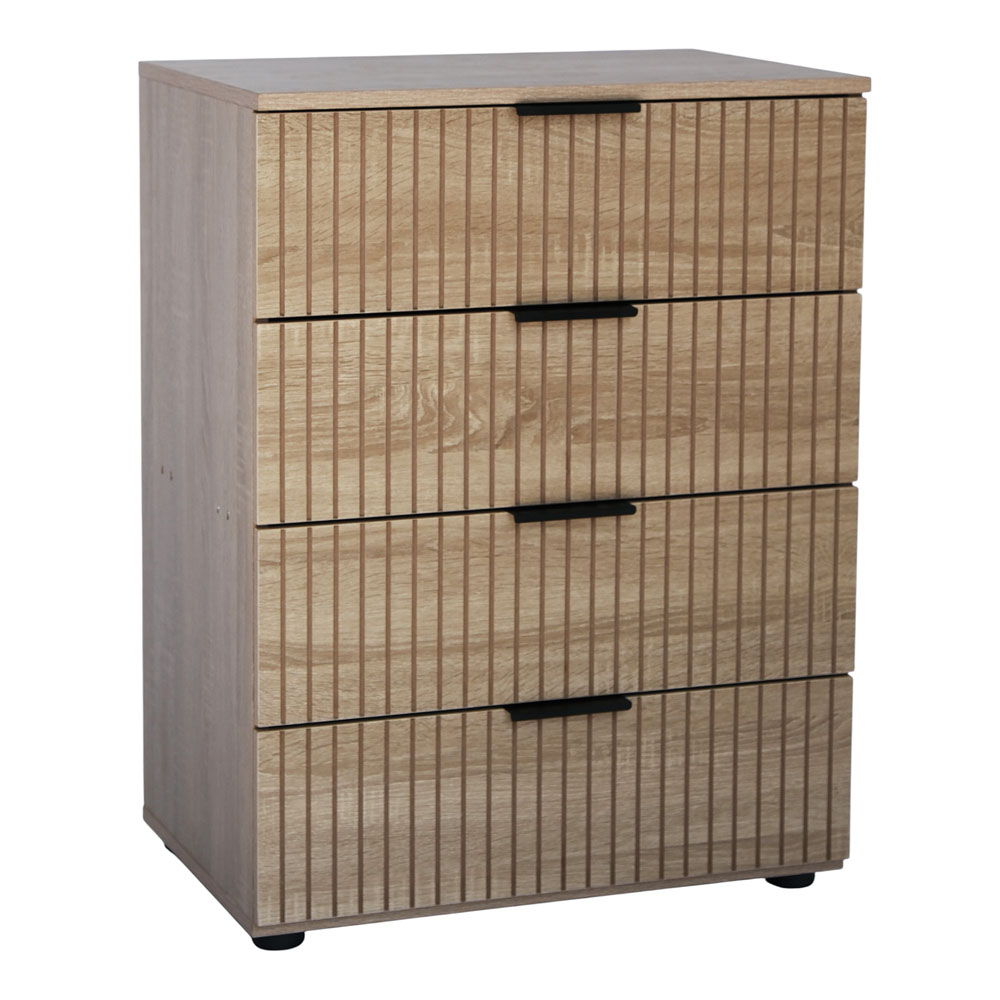 Κομοδίνο με συρτάρια από mdf σε χρώμα φυσικό 60x40x83