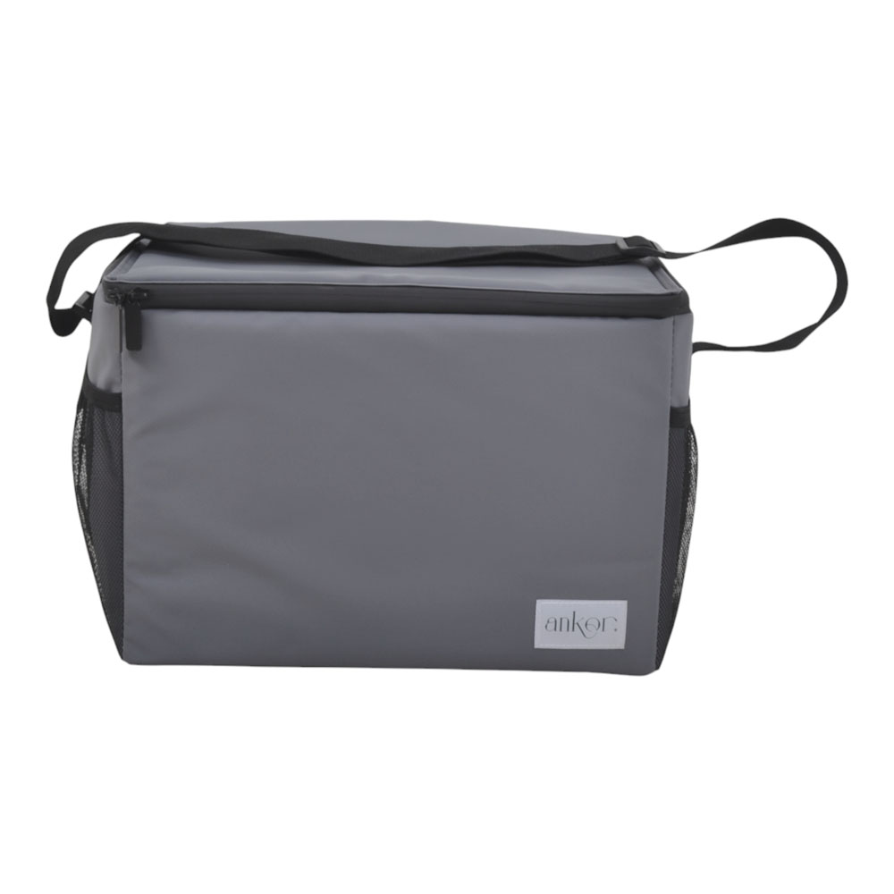 Ισοθερμική τσάντα "PREMIUM" από PVC  σε γκρι χρώμα 36x24x26