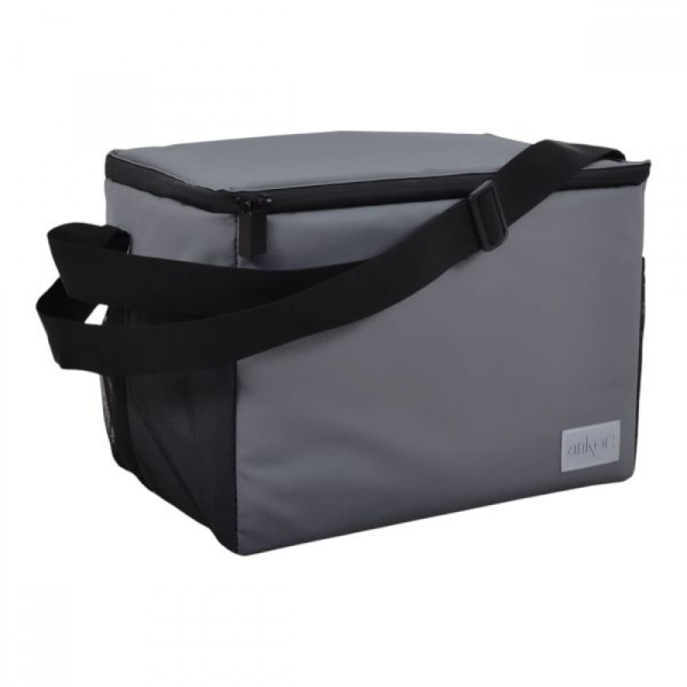 Ισοθερμική τσάντα "PREMIUM" από PVC  σε γκρι χρώμα 36x24x26