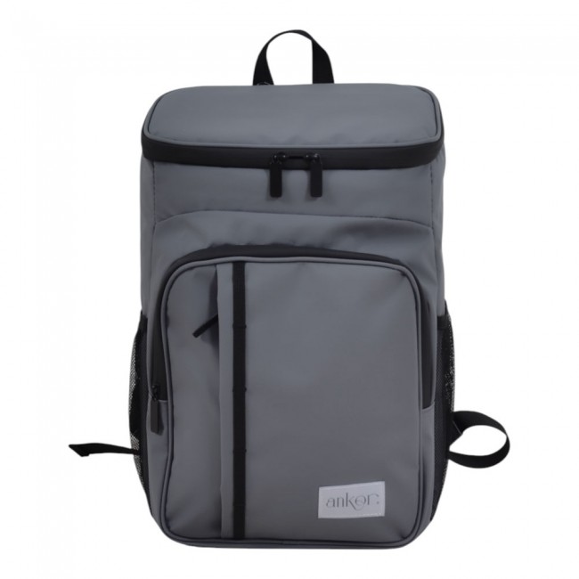 Ισοθερμική τσάντα πλάτης "PREMIUM" από PVC σε χρώμα γκρι 28x18x42