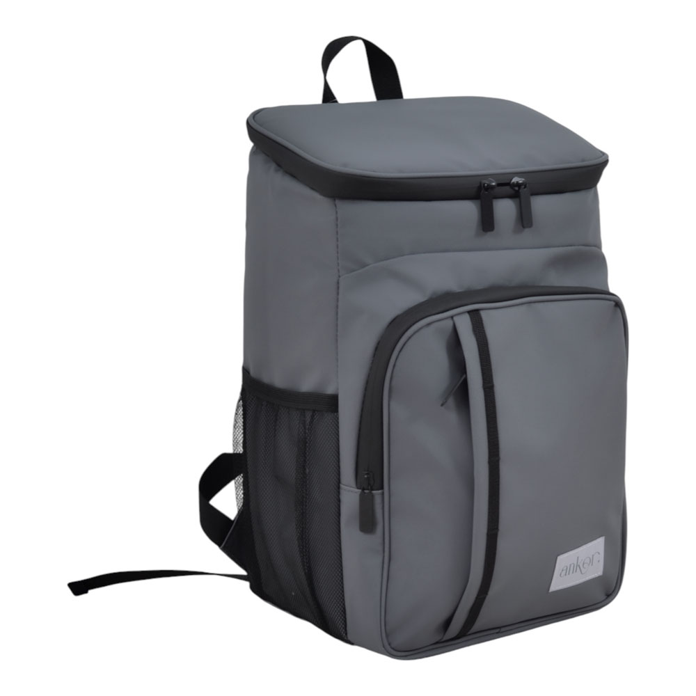 Ισοθερμική τσάντα πλάτης "PREMIUM" από PVC σε χρώμα γκρι 28x18x42