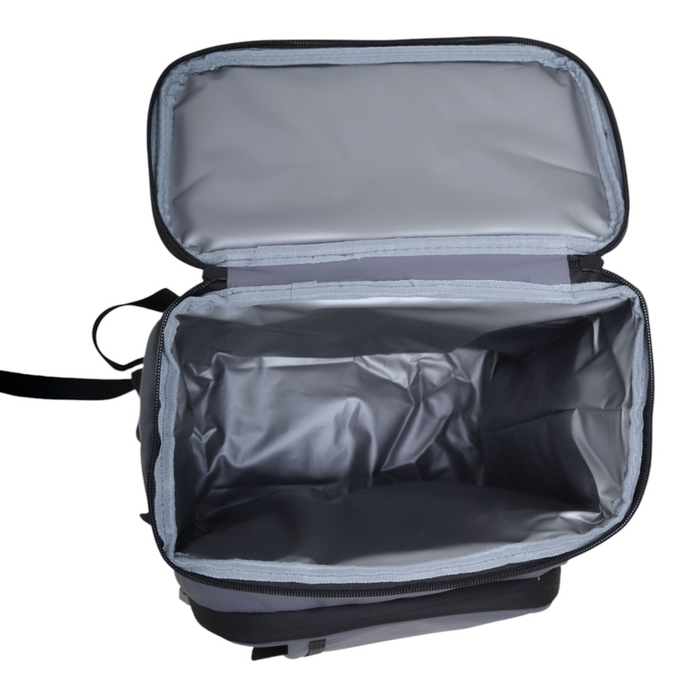 Ισοθερμική τσάντα πλάτης "PREMIUM" από PVC σε χρώμα γκρι 28x18x42