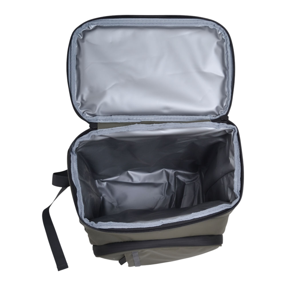 Ισοθερμική τσάντα  πλάτης "PREMIUM" από PVC σε χρώμα  λαδί 28x18x42