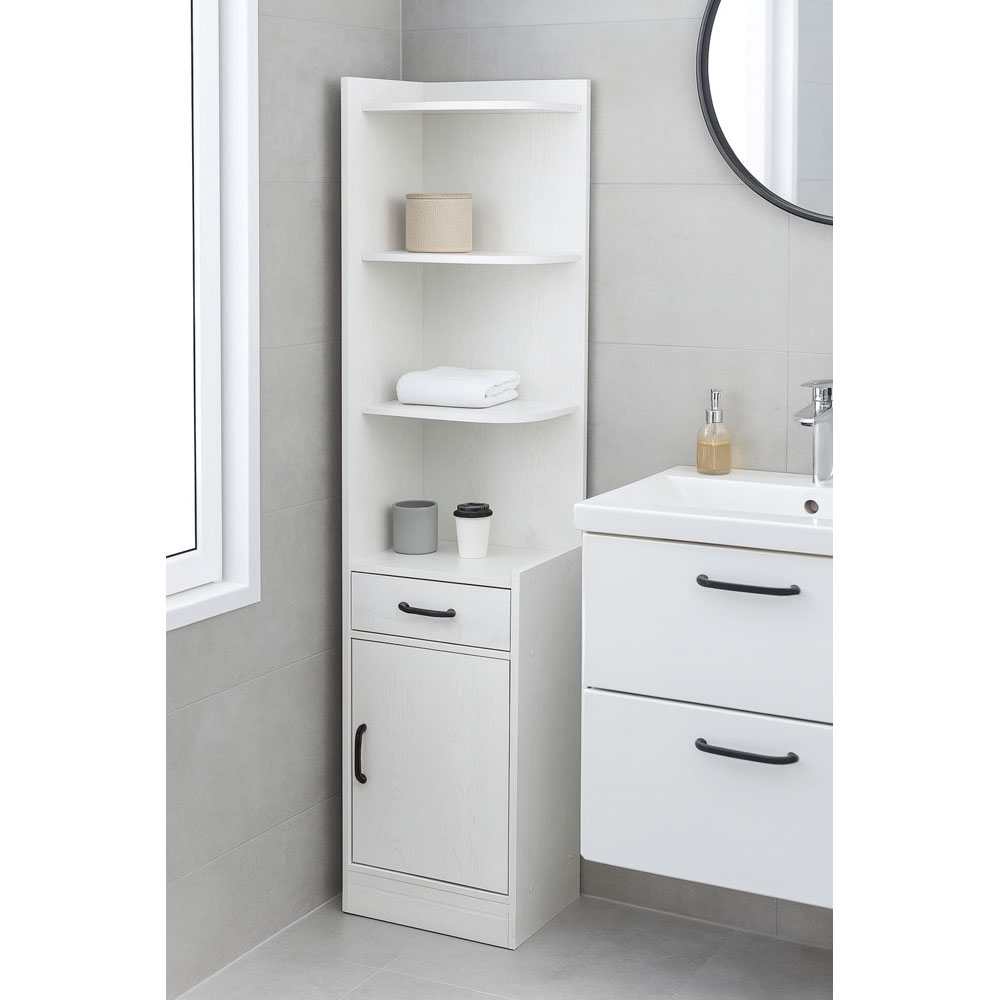 Στήλη μπάνιου  σε χρώμα λευκό 40x32x168εκ