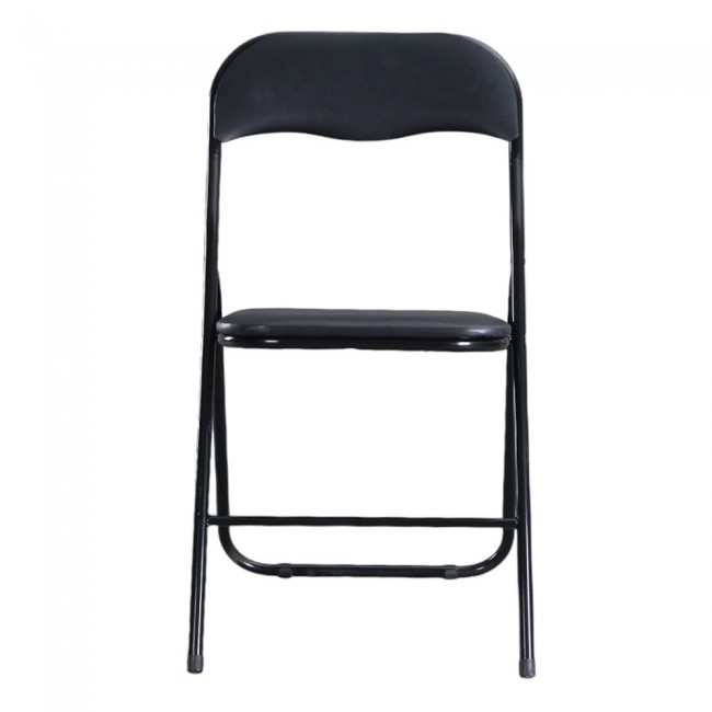 Καρέκλα  πτυσσόμενη από μέταλλο σε μαύρο χρώμα  43,5x47x80