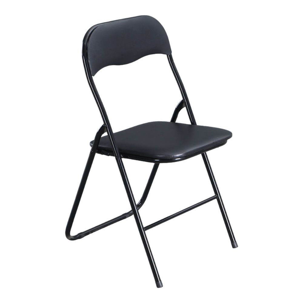 Καρέκλα  πτυσσόμενη από μέταλλο σε μαύρο χρώμα  43,5x47x80