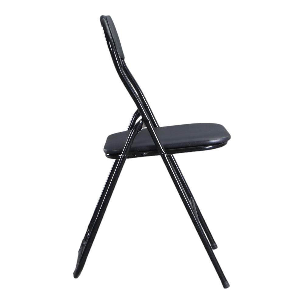 Καρέκλα  πτυσσόμενη από μέταλλο σε μαύρο χρώμα  43,5x47x80