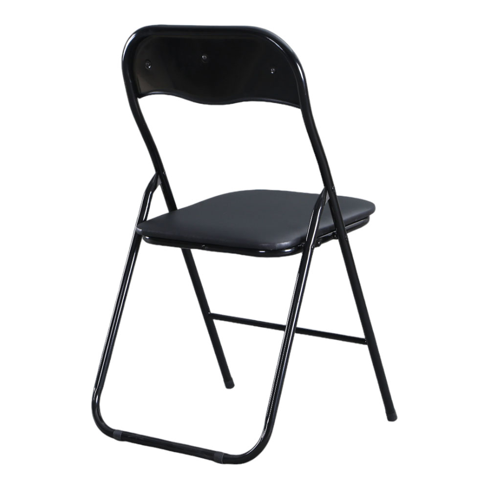 Καρέκλα  πτυσσόμενη από μέταλλο σε μαύρο χρώμα  43,5x47x80