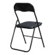 Καρέκλα  πτυσσόμενη από μέταλλο σε μαύρο χρώμα  43,5x47x80