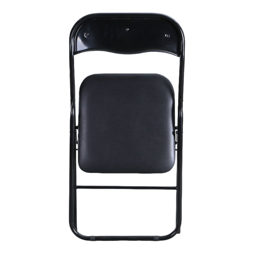 Καρέκλα  πτυσσόμενη από μέταλλο σε μαύρο χρώμα  43,5x47x80