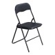 Καρέκλα  πτυσσόμενη από μέταλλο σε μαύρο χρώμα  43,5x47x80