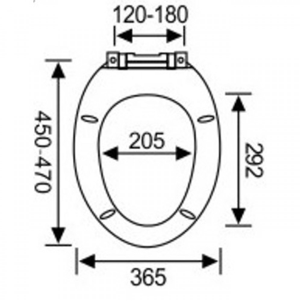 Καπάκι τουαλέτας από  ΡΡ σε χρώμα λευκό 36,5x47