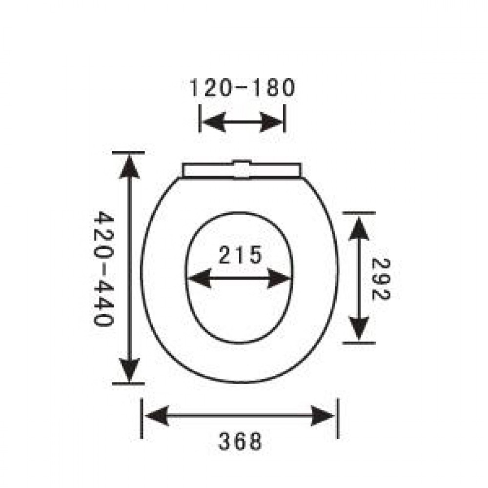 Καπάκι τουαλέτας από  ΡΡ σε χρώμα λευκό 36,8x44εκ.