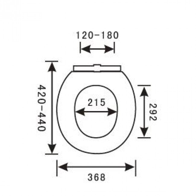 Καπάκι τουαλέτας από  ΡΡ σε χρώμα λευκό 36,8x44εκ.