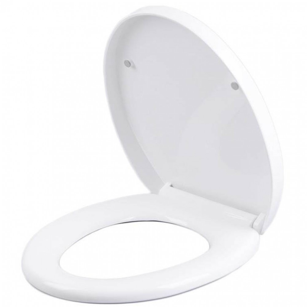 Καπάκι τουαλέτας από ΡΡ σε χρώμα λευκο/inox  36,8x43