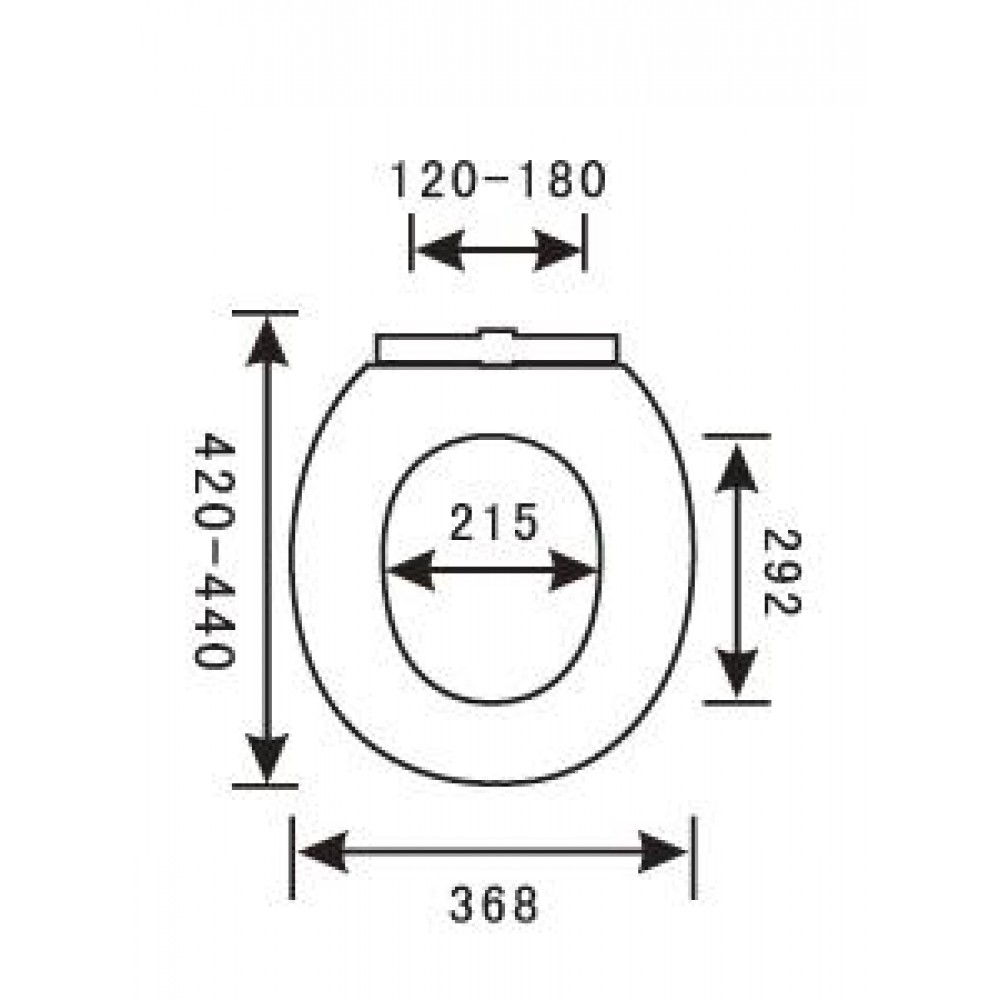 Καπάκι τουαλέτας από ΡΡ σε χρώμα λευκο/inox  36,8x43