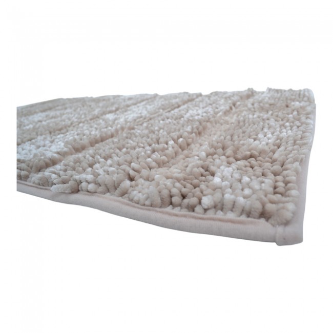 Πατάκι μπάνιου από  σενίλ σε μπεζ  χρώμα  50x80