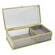 Κουτί αποθήκευσης κοσμημάτων  από γυαλί σε χρώμα χρυσό 20x10x5
