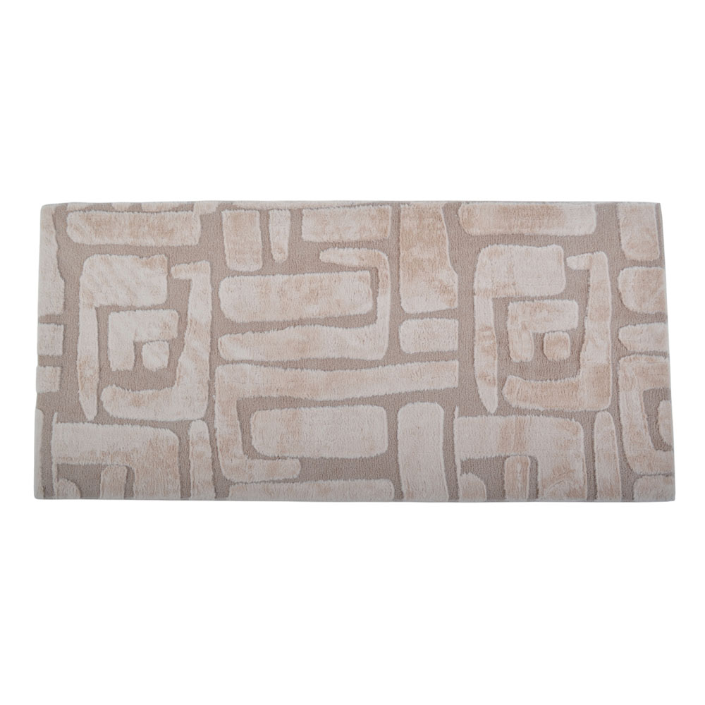 Χαλί  διάδρομος  αντιολισθητικός από ύφασμα σε χρώμα μπεζ/καφέ 70x150