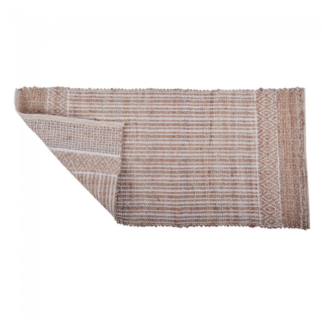 Χαλί διάδρομος από γιούτα/βαμβάκι σε φυσικό χρώμα 120x60