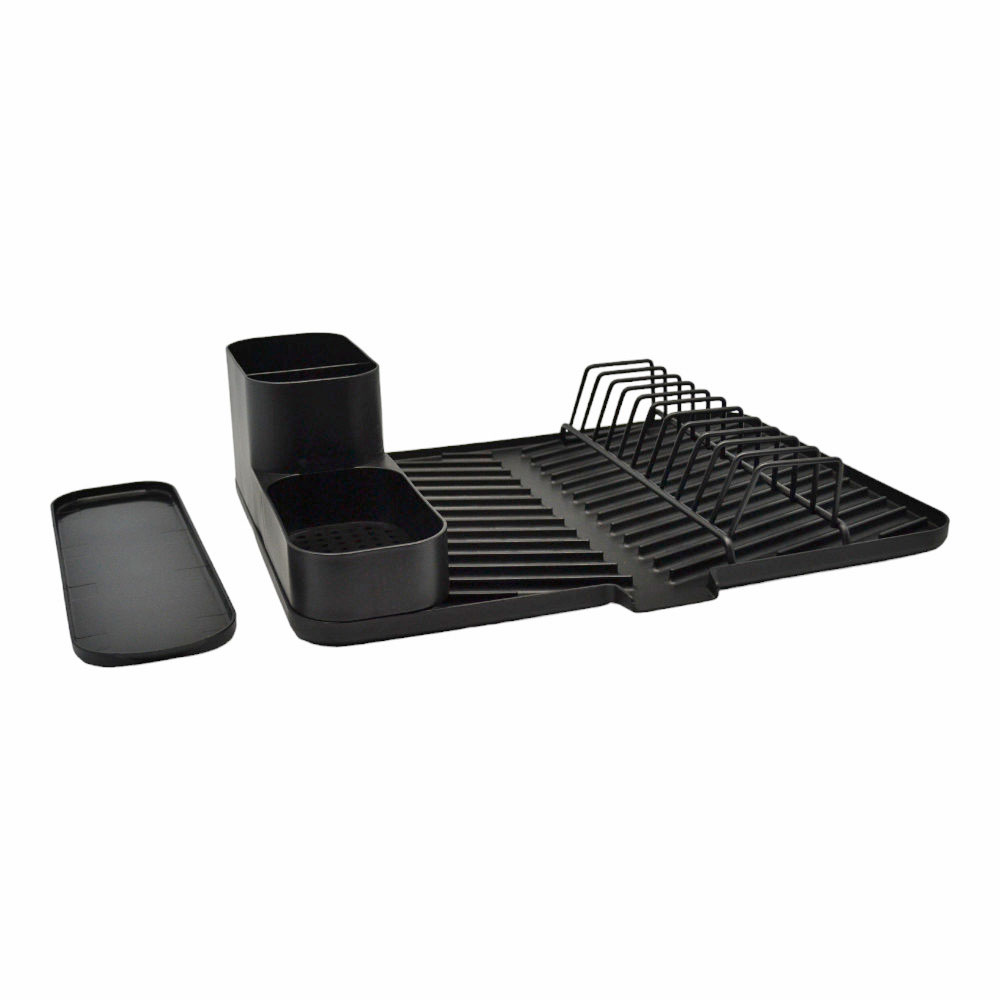 Πιατοθήκη 4ων θέσεων από μέταλλο με μαύρο χρώμα 42,5x29x12