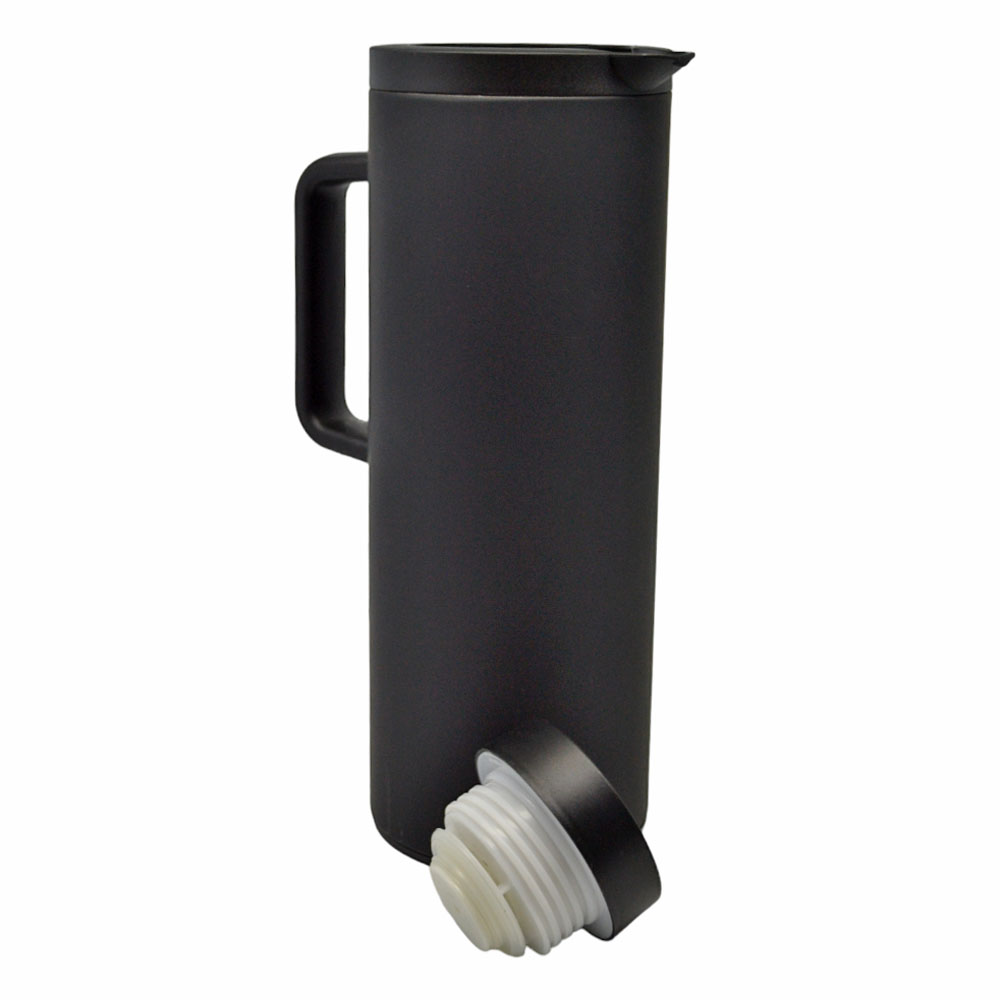 Κανάτα θερμός 1 λίτρο από μέταλλο σε μαύρο χρώμα 11x11x30.5