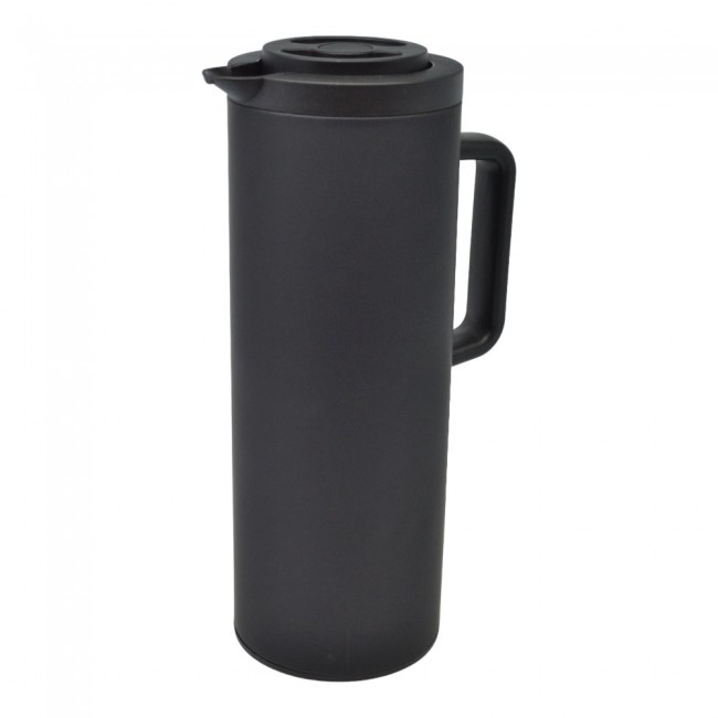 Κανάτα θερμός 1 λίτρο από μέταλλο σε μαύρο χρώμα 11x11x30.5