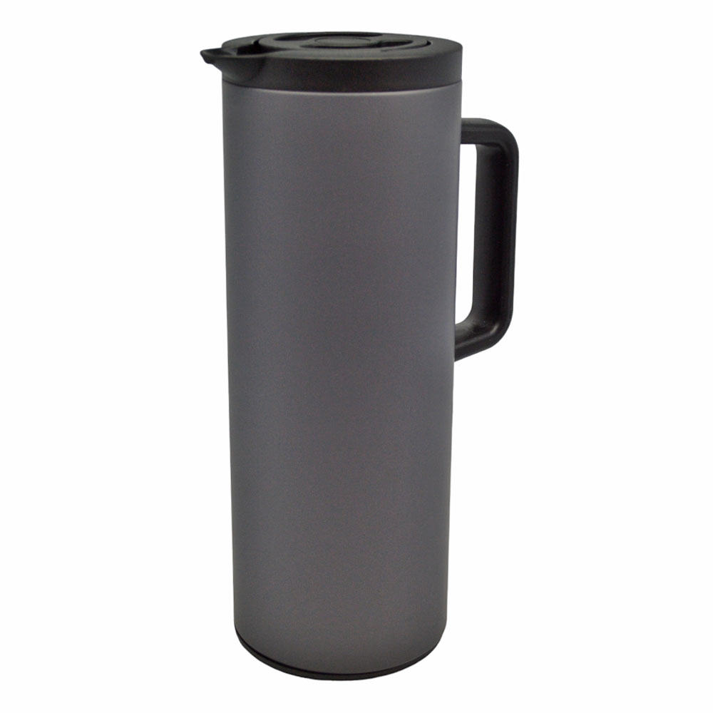 Κανάτα θερμός 1 λίτρο από μέταλλο σε γκρι χρώμα 11x11x30.5