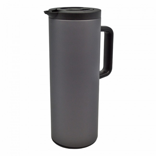 Κανάτα θερμός 1 λίτρο από μέταλλο σε γκρι χρώμα 11x11x30.5