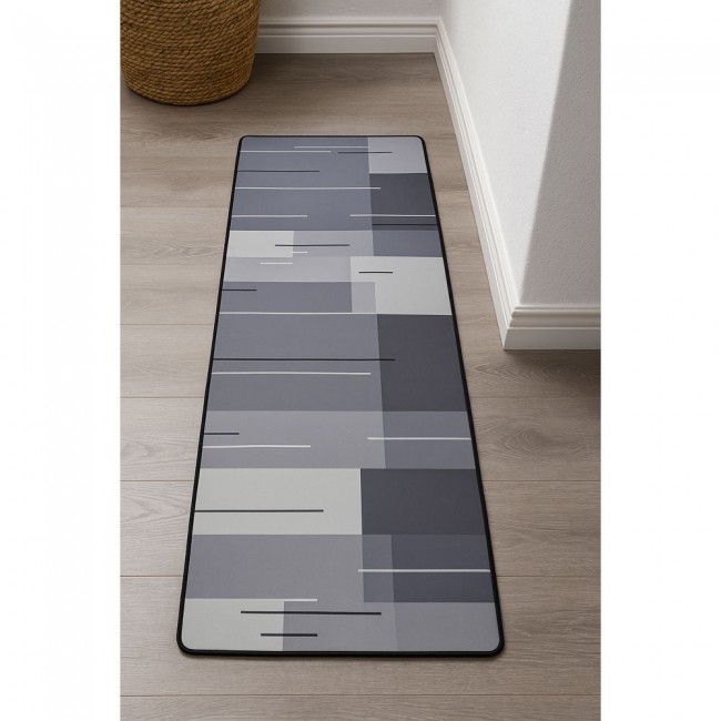 Διάδρομος αντιολισθητικός από πολυεστέρα σε γκρι χρώμα  70x140
