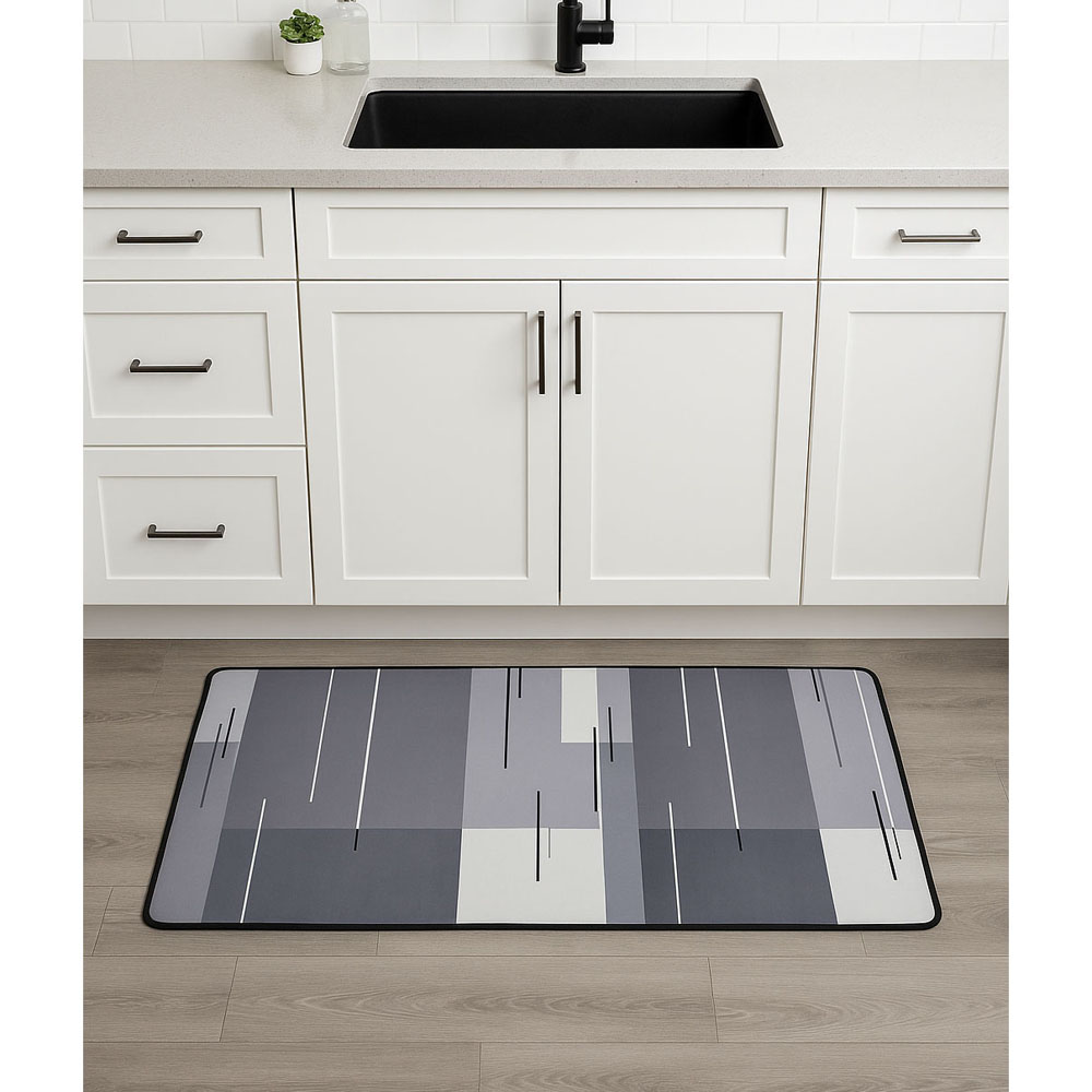 Διάδρομος αντιολισθητικός από πολυεστέρα σε γκρι χρώμα  70x140