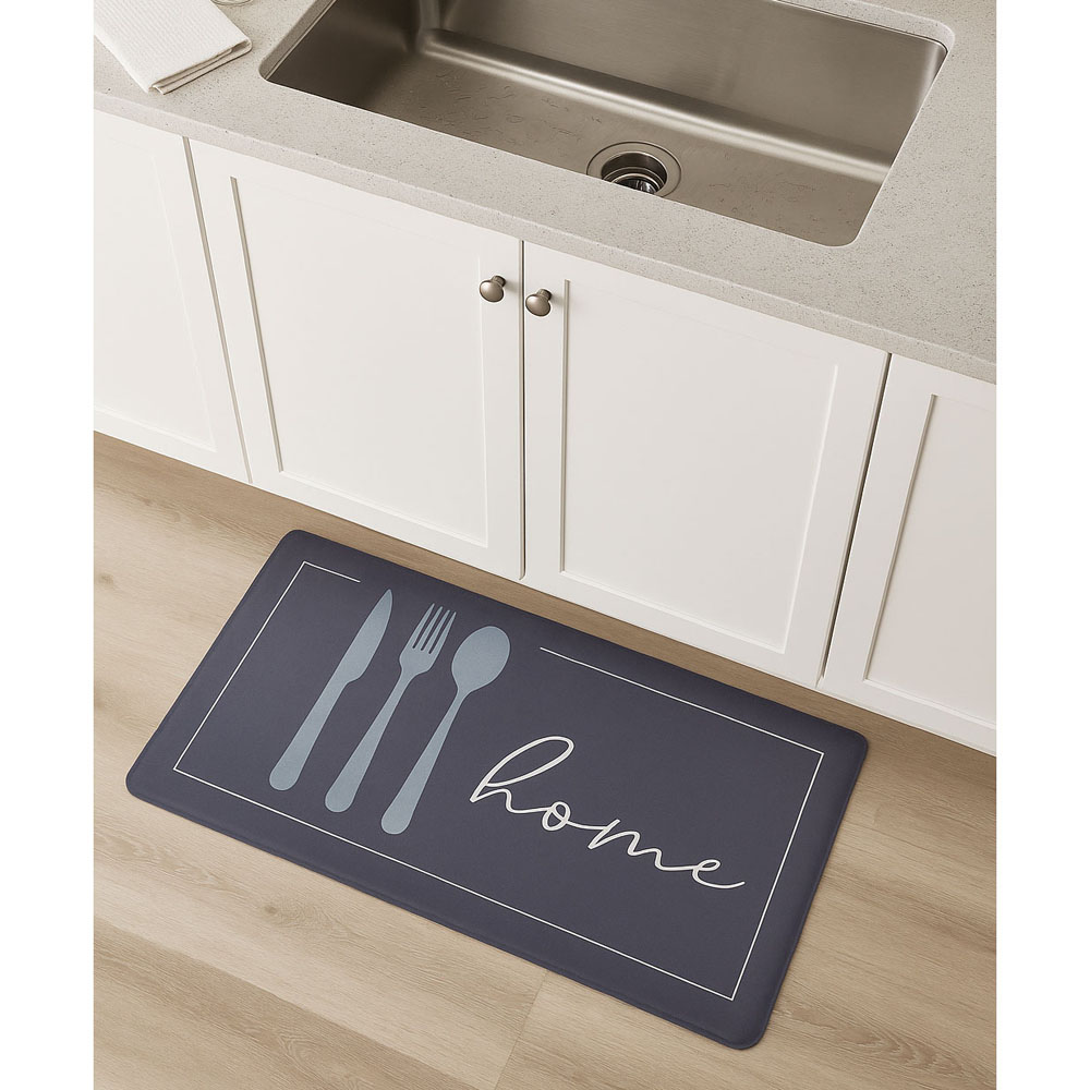 Διάδρομος από πολυεστέρα σε γκρι/μπλε χρώμα 140x70