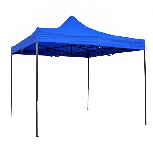 Κιόσκι πτυσσόμενο με μεταλλικό σκελετό σε μπλε χρώμα 3x3x3,2