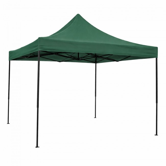 Κιόσκι πτυσσόμενο με μεταλλικό σκελετό σε πρασινο χρώμα 3x3x3,2