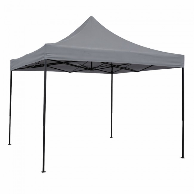 Κιόσκι πτυσσόμενο με μεταλλικό σκελετό σε γκρι χρώμα 3x3x3,2