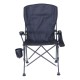 Καρέκλα camping βαρέως τύπου πτυσσόμενη σε μαύρο χρώμα 54x44x91
