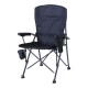 Καρέκλα camping βαρέως τύπου πτυσσόμενη σε μαύρο χρώμα 54x44x91