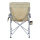 Καρέκλα camping βαρέως τύπου πτυσσόμενη σε μπεζ χρώμα 54x44x91