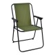 Πολυθρόνα πτυσσόμενη από μέταλλο/ύφασμα σε λαδί χρώμα 53x58x75