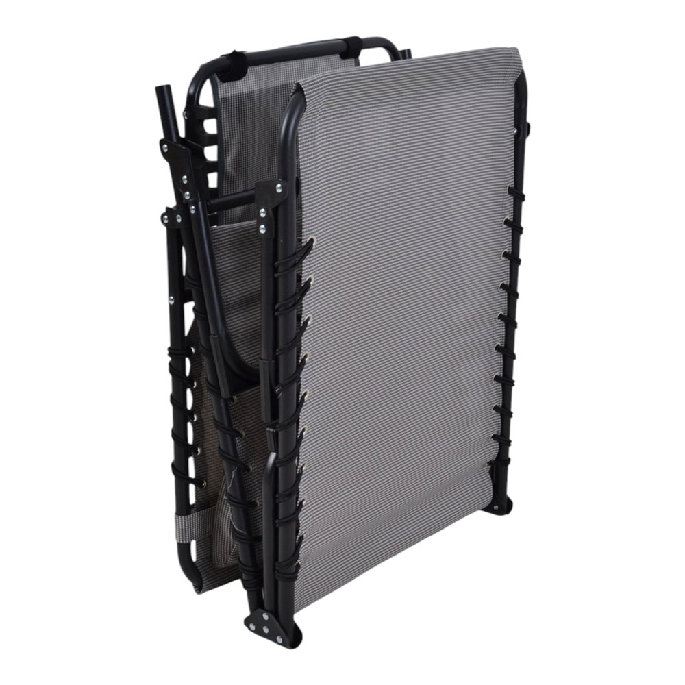 Ξαπλώστρα από μέταλλο σε γκρι χρώμα 190x60x35