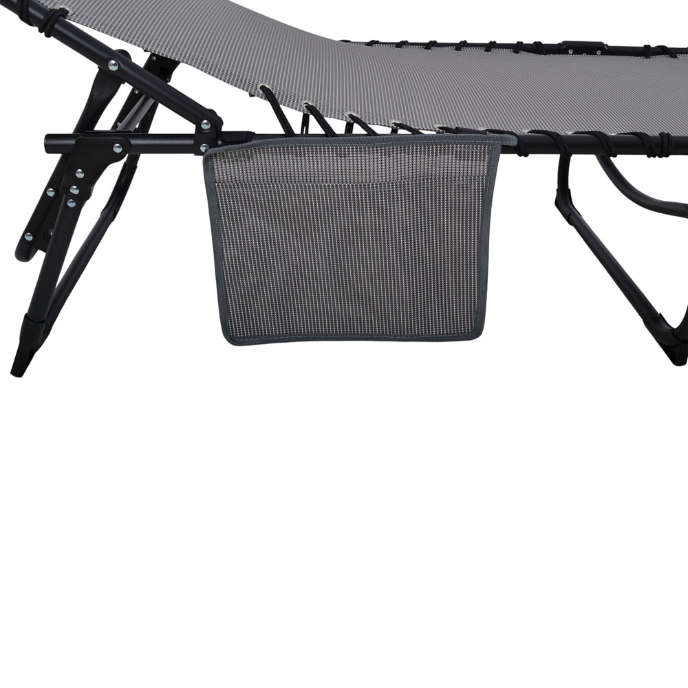 Ξαπλώστρα από μέταλλο σε γκρι χρώμα 190x60x35