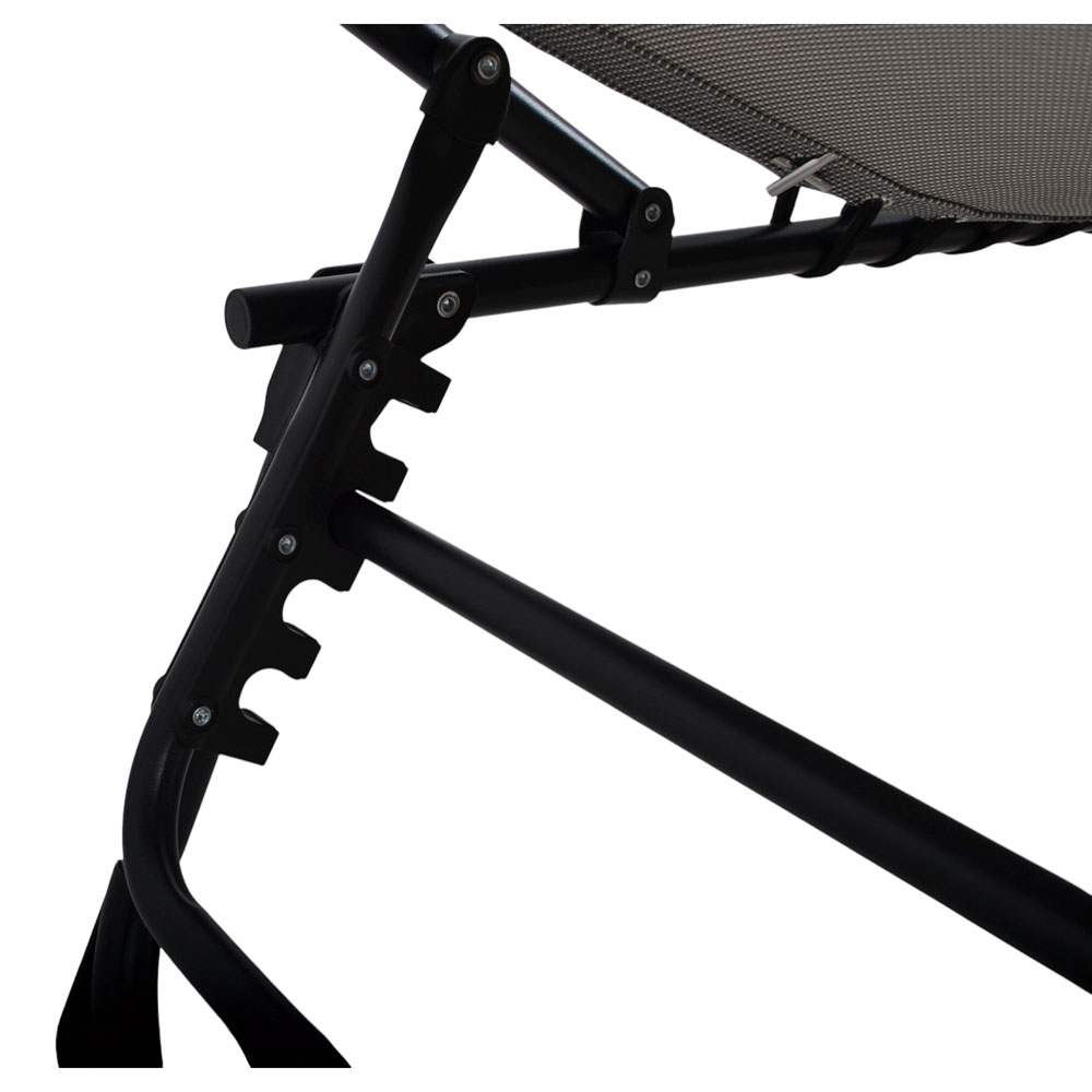 Ξαπλώστρα από μέταλλο σε γκρι χρώμα 190x60x35