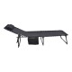 Ξαπλώστρα από μέταλλο σε μαύρο χρώμα 190x60x35