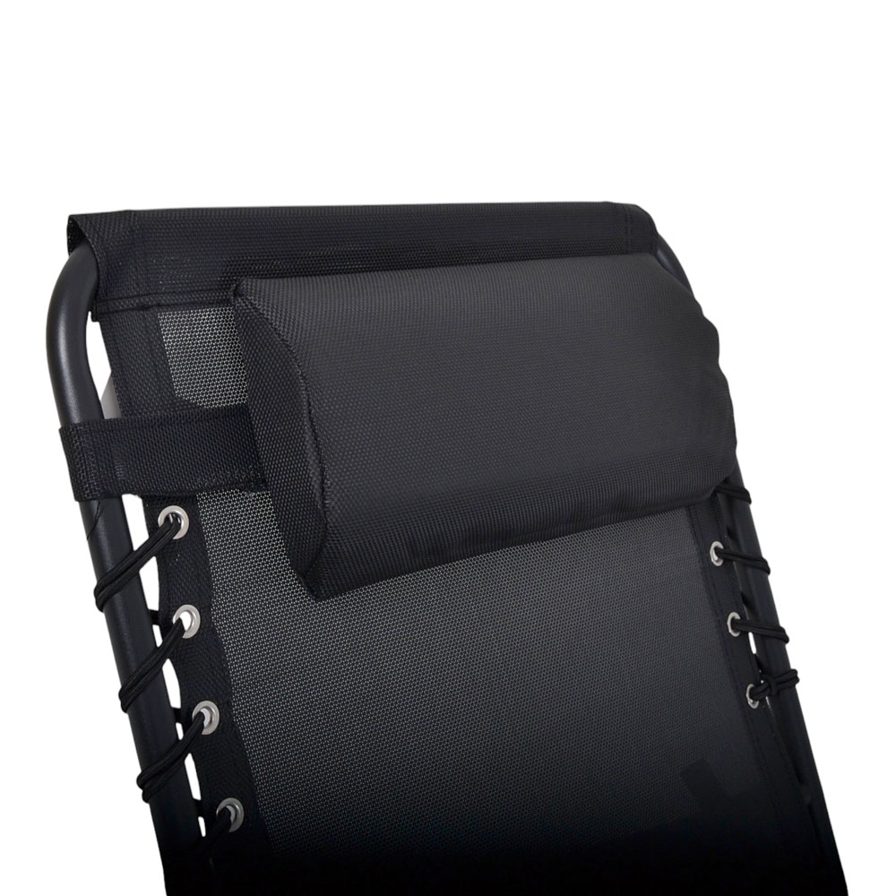 Ξαπλώστρα από μέταλλο σε μαύρο χρώμα 190x60x35