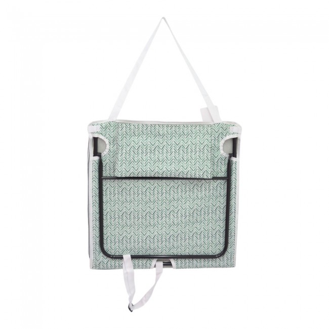 Ξαπλώστρα ψάθα πτυσσόμενη σε πετρόλ χρώμα 155x50x55