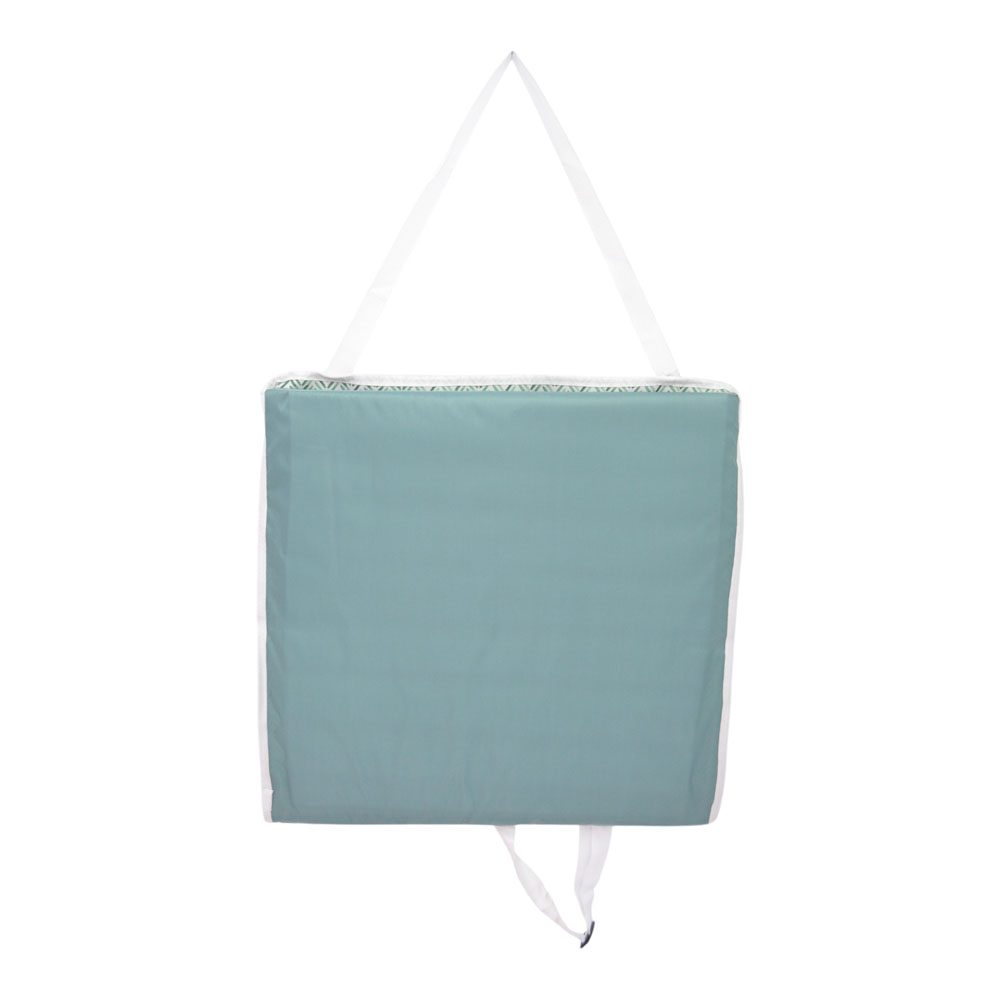 Ξαπλώστρα ψάθα πτυσσόμενη σε πετρόλ χρώμα 155x50x55