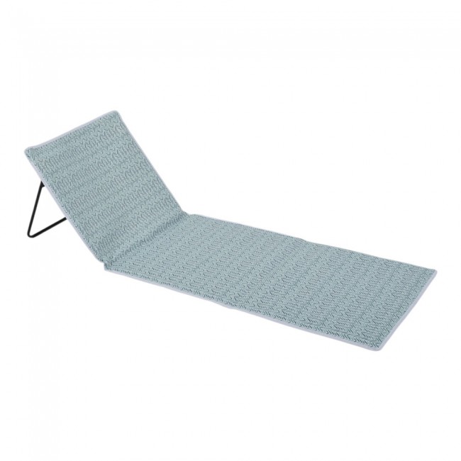 Ξαπλώστρα ψάθα πτυσσόμενη σε πετρόλ χρώμα 155x50x55